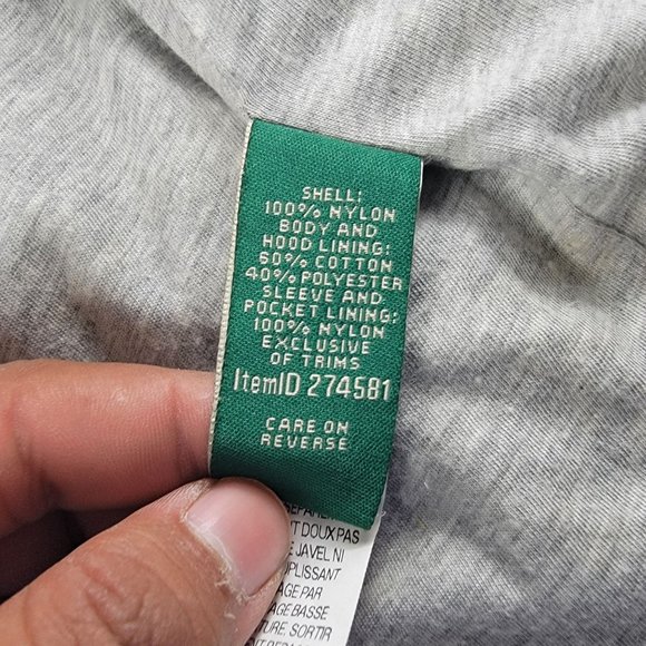 LL Bean Kids Medium Green Blue Jacket Full Zip Hoodie Outdoors Casual School - Picture 6 of 13